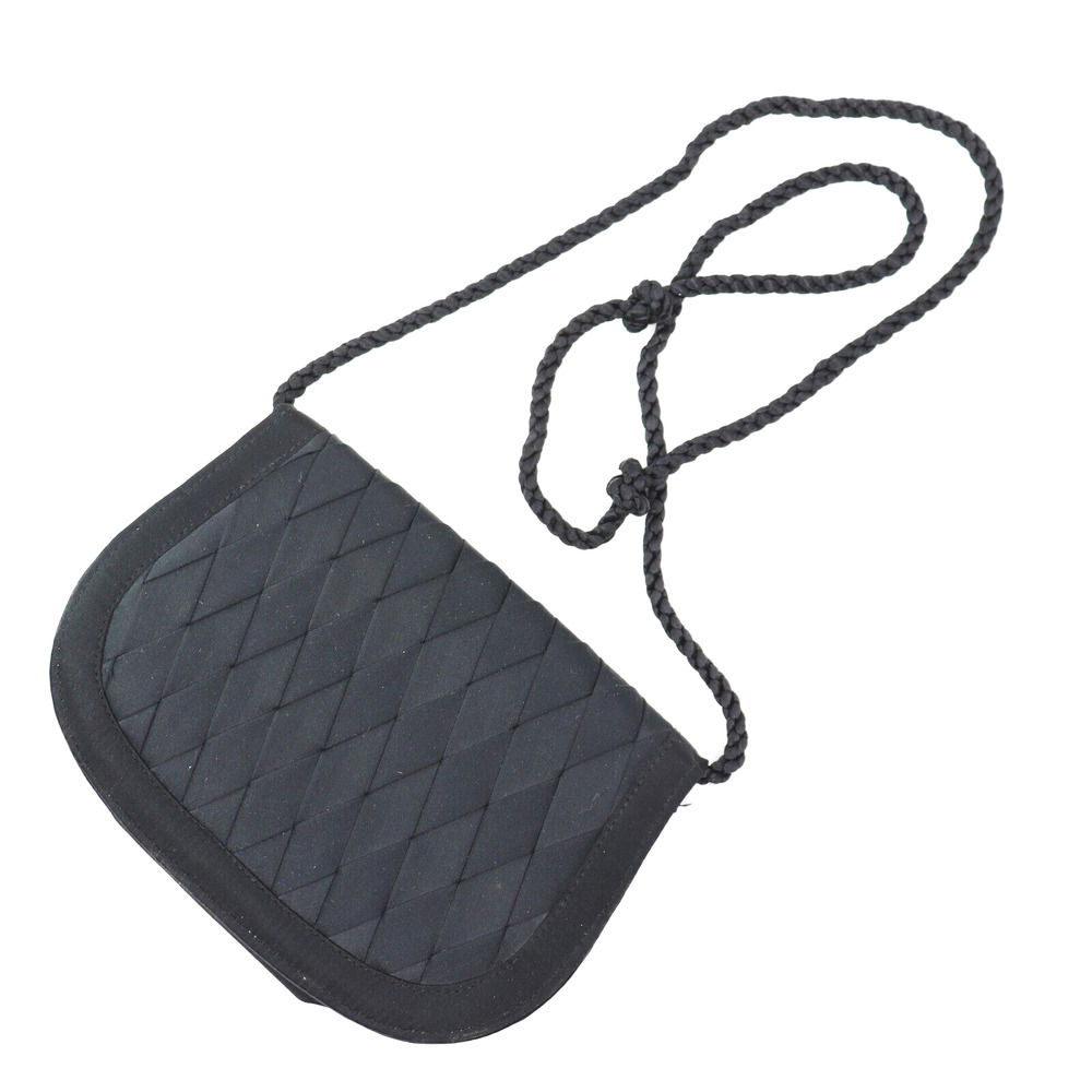Argyle Weave Crossbody Handbag Women Small Black Evening Purse Shoulder Bag